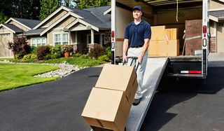 loading boxes on a truck